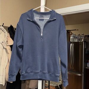 Abercrombie & Fitch Women's Blue Zip-Up Sweater